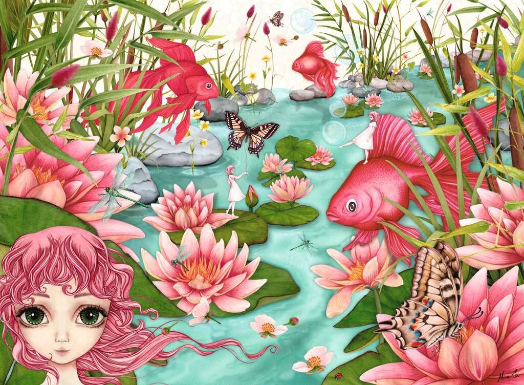 Ravensburger Puslespil, Minu's Pond Daydreams 500 brikker