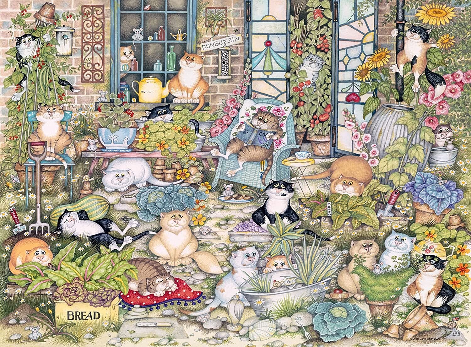 Ravensburger Puslespil, Crazy Cats - The Good Life 500 brikker