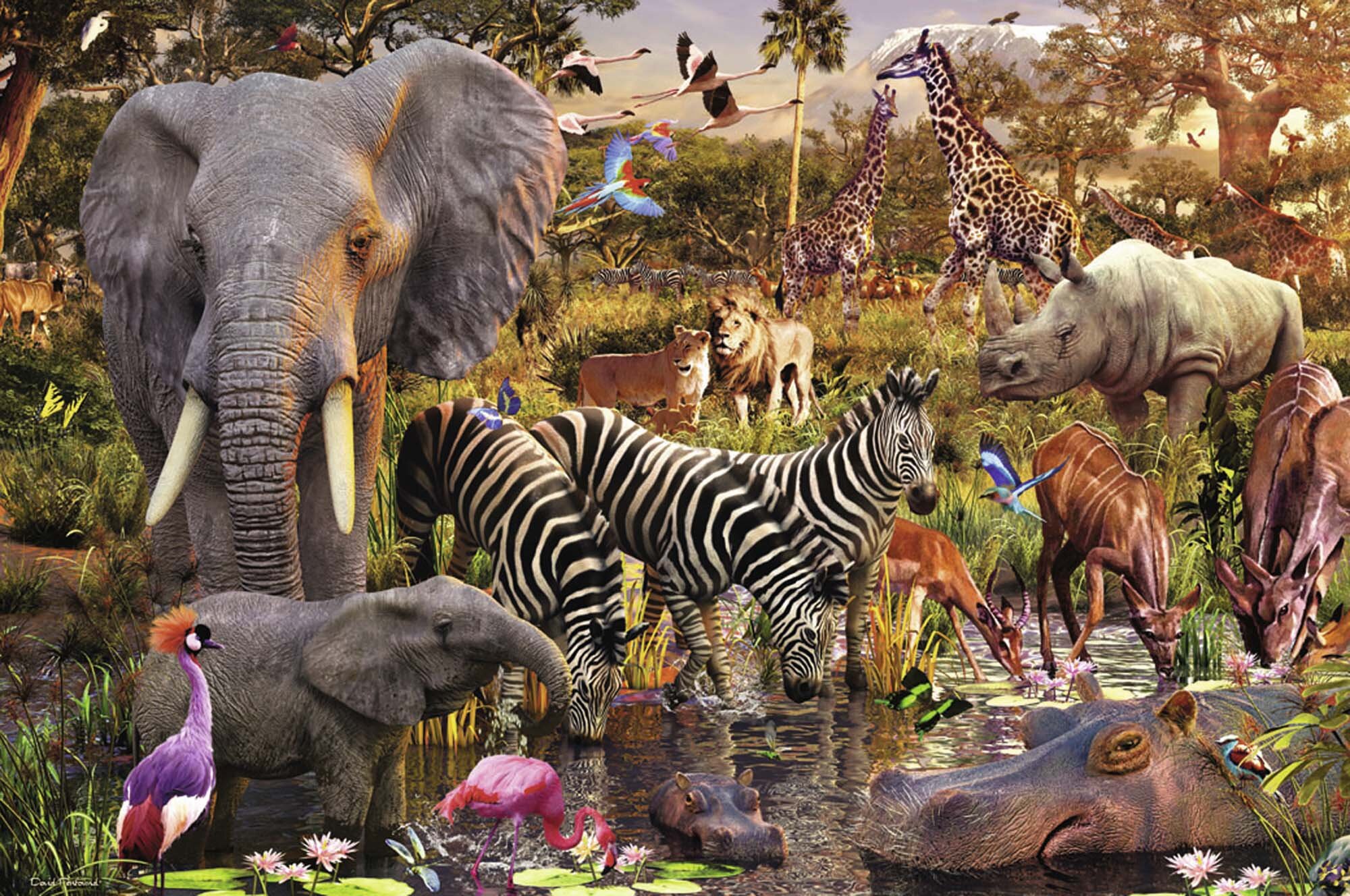 Ravensburger Puslespil, African Animals 3000 brikker