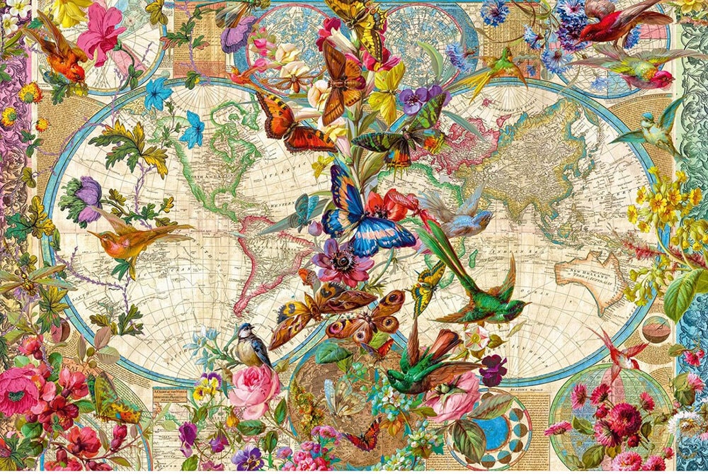 Ravensburger Puslespil - Flora & Fauna World Map 3000 brikker