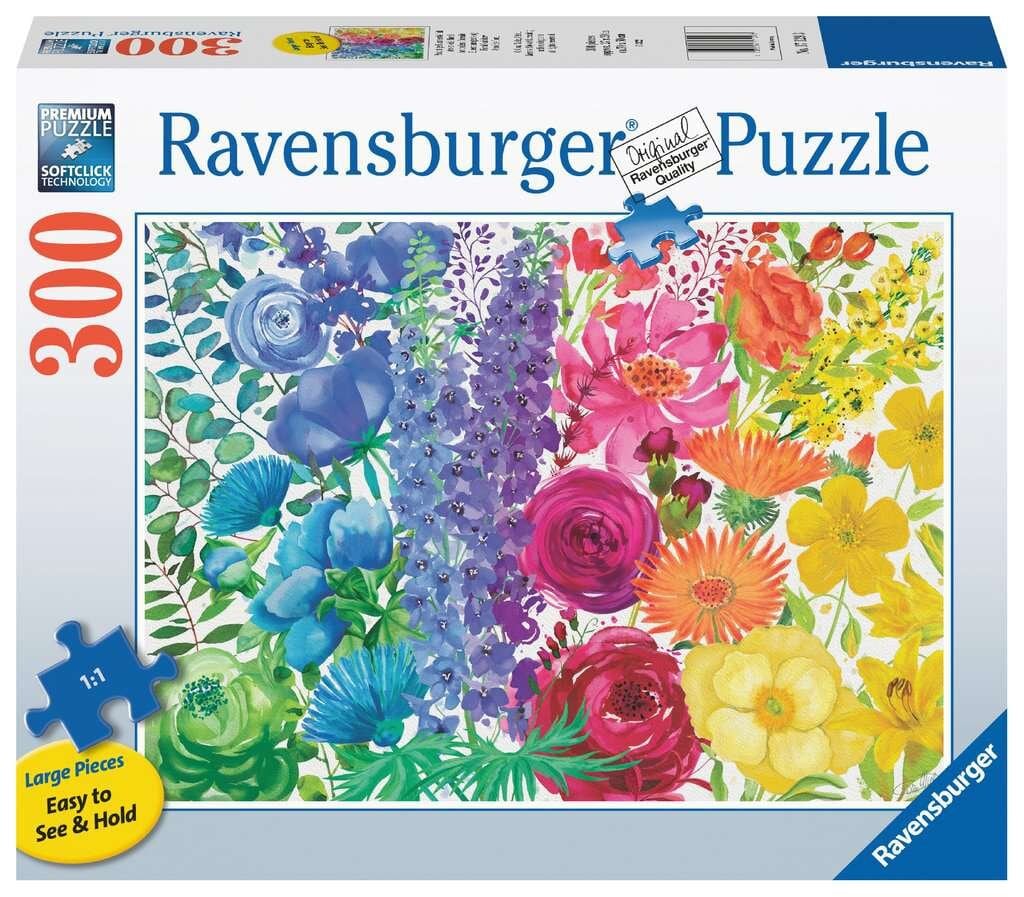 Ravensburger Puslespil, Floral Rainbow 300 brikker XXL