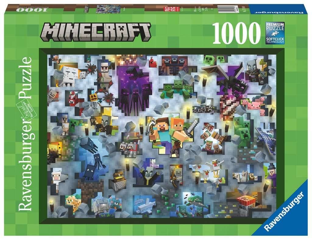 Ravensburger Puslespil - Minecraft Mobs 1000 brikker