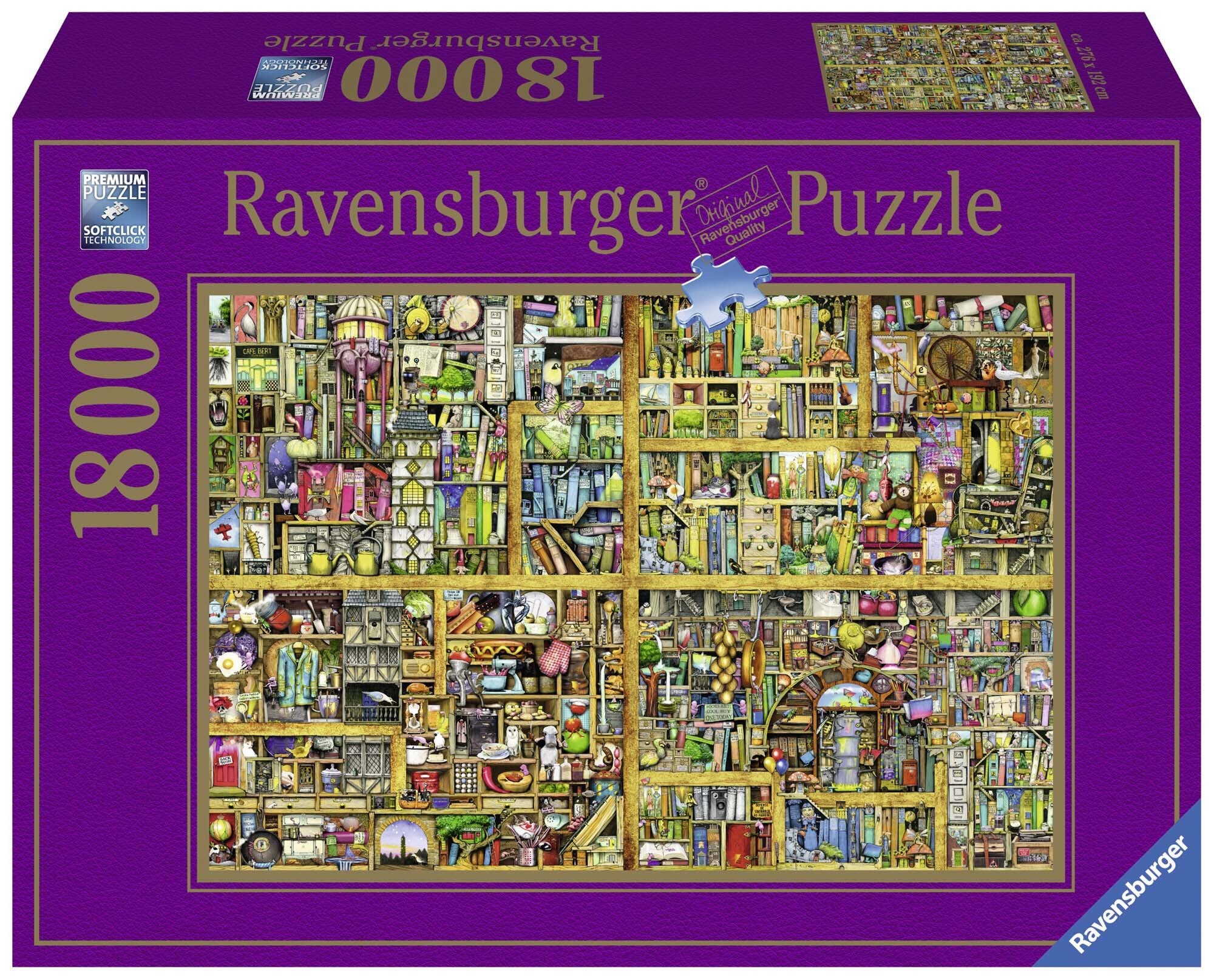 Ravensburger Puslespil, Magical Bookcase 18000 brikker