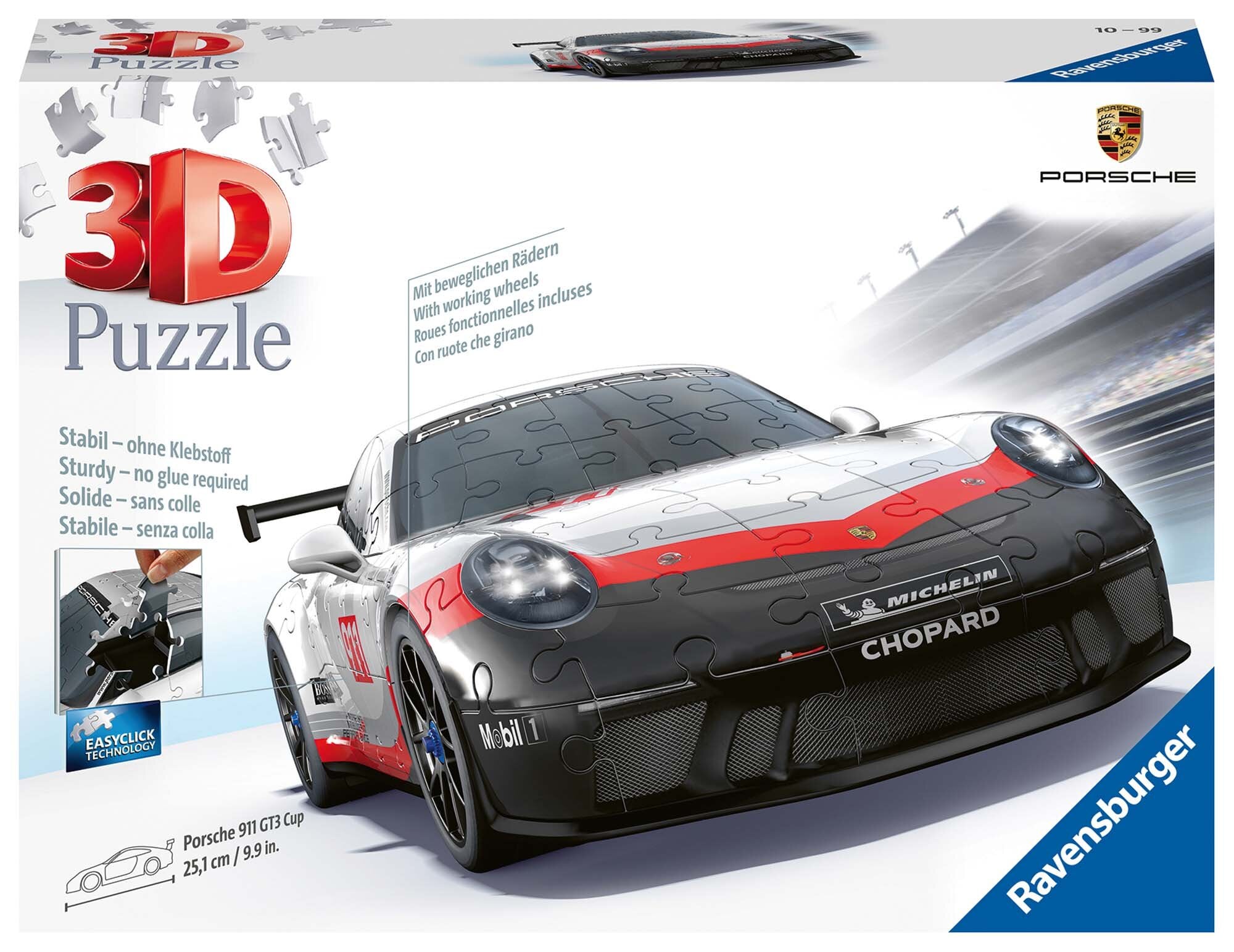 Ravensburger 3D Puslespil, Porsche GT3 Cup 108 brikker