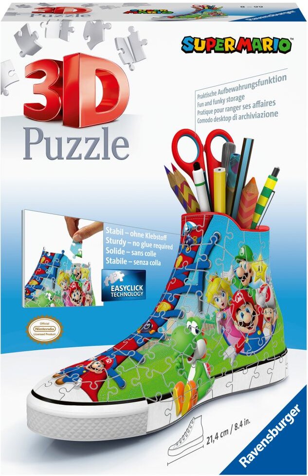 Ravensburger 3D Puslespil, Super Mario sneaker 108 brikker