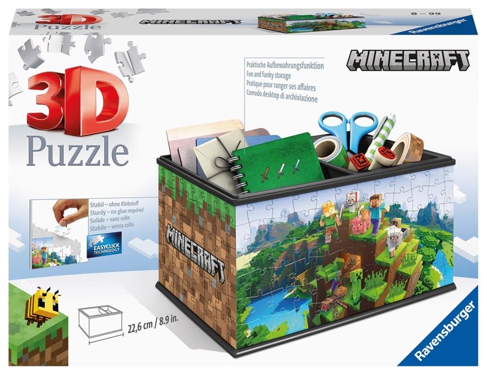 Ravensburger 3D Puslespil - Minecraft opbevaringsboks 216 brikker