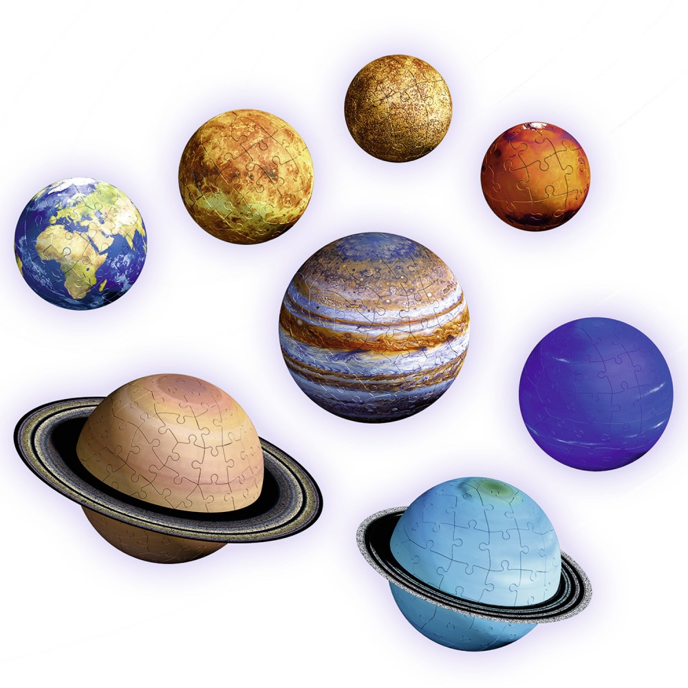 Ravensburger 3D Puslespil, The Solar System 27/54/72/108 brikker