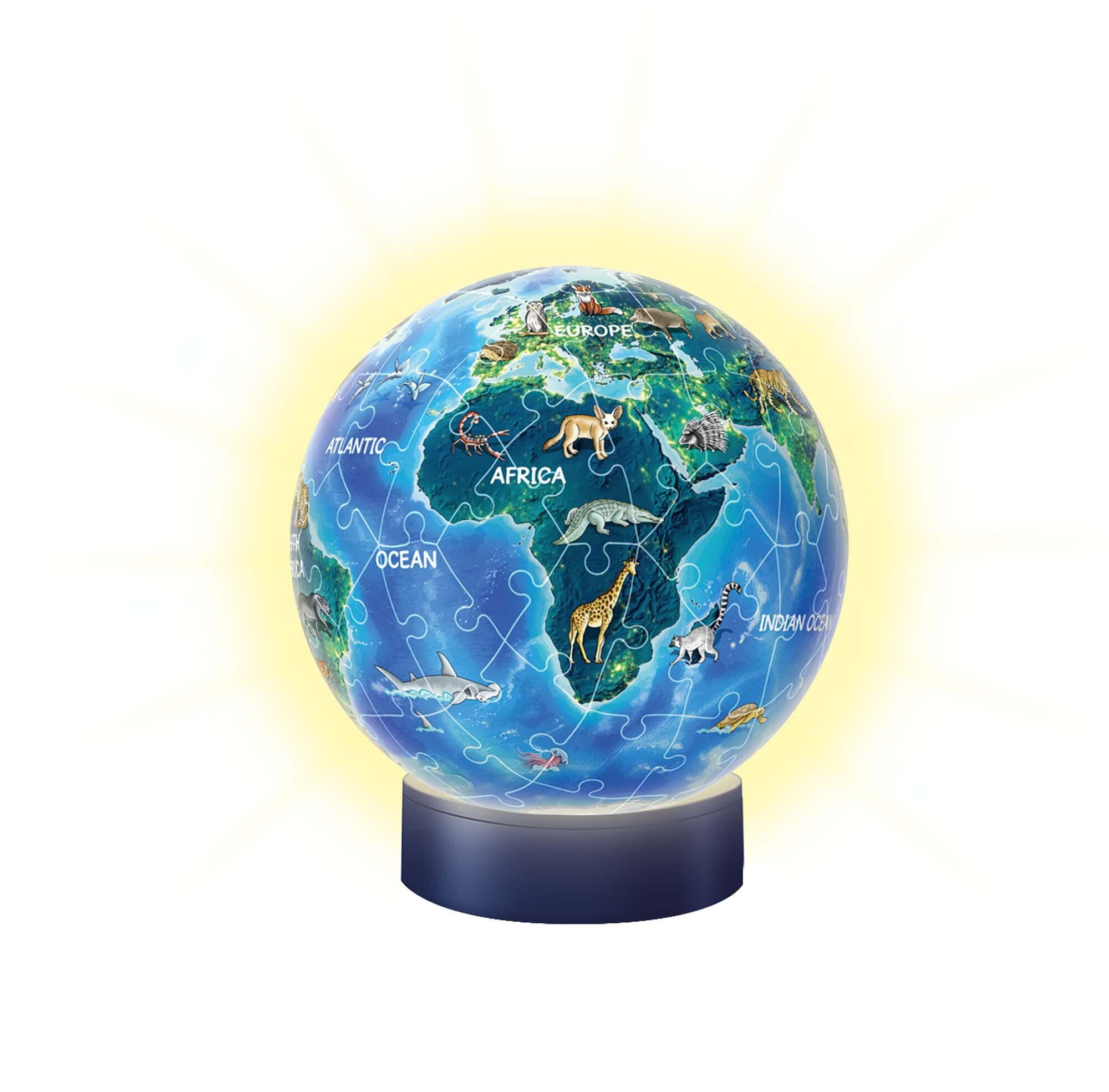Ravensburger 3D Puslespil, Children Globe Nightlight 72 brikker