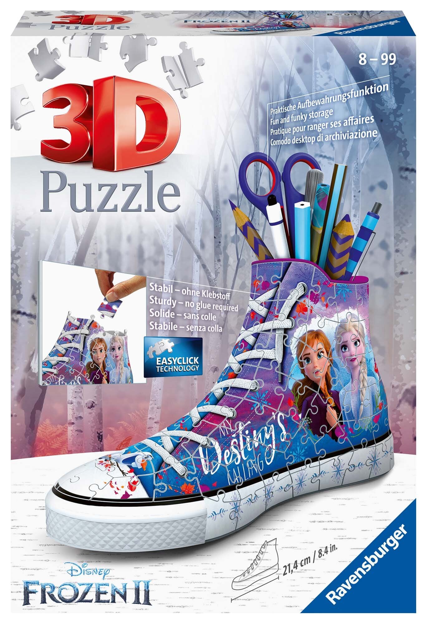 Ravensburger 3D Puslespil, Disney Frozen 2 sneaker 108 brikker