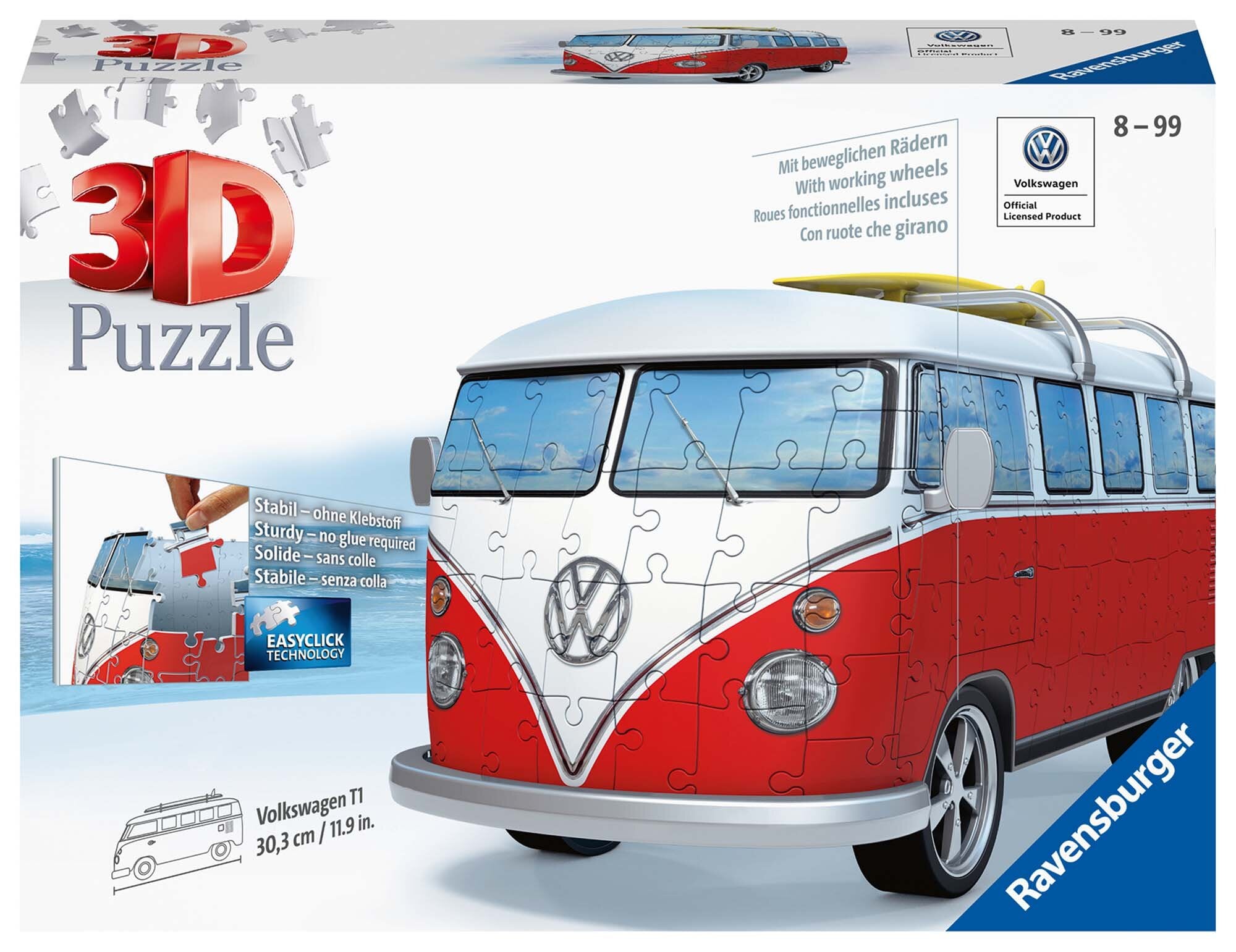 Ravensburger 3D Puslespil, VW Bus T1  162 brikker