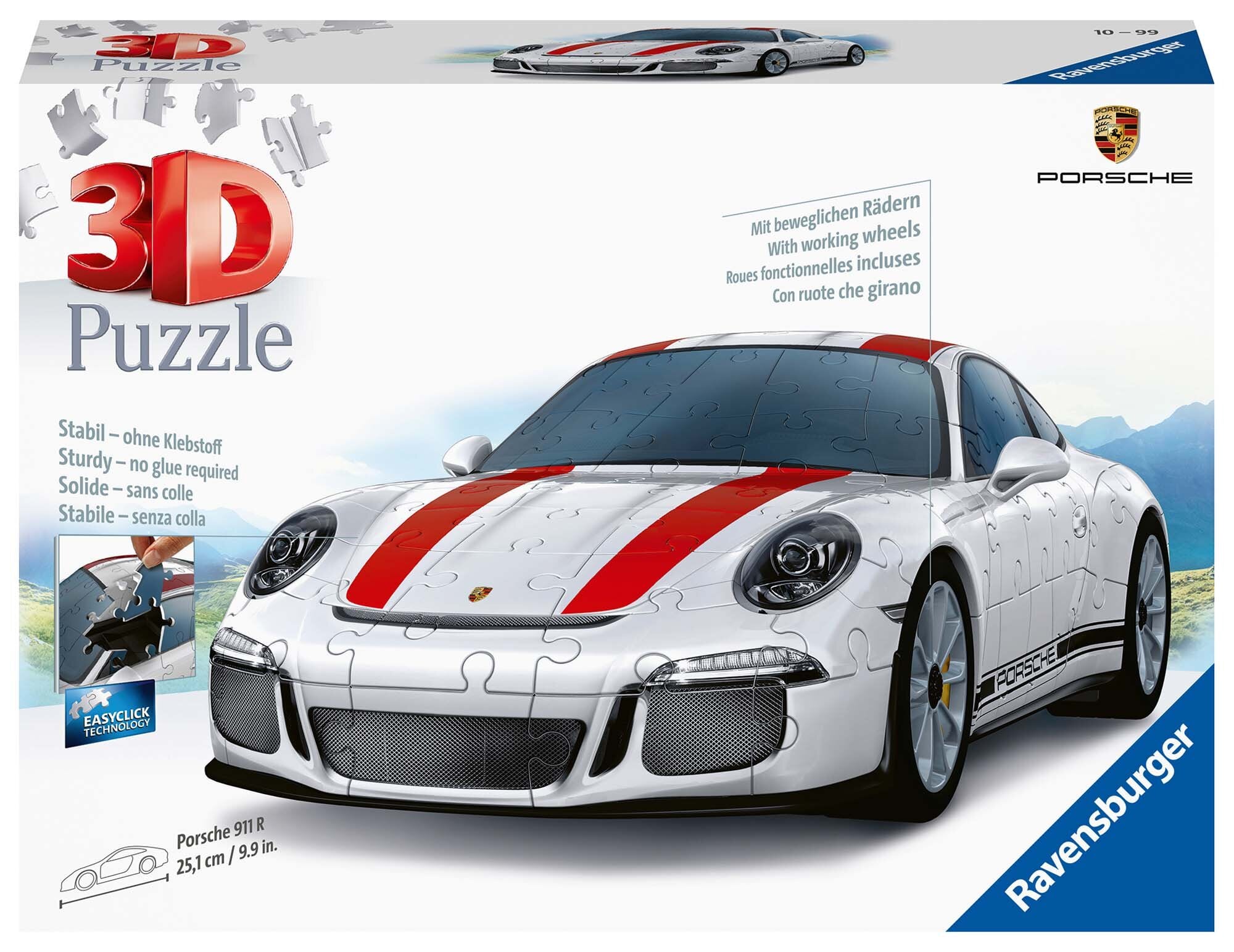 Ravensburger 3D Puslespil, Porsche 911 R 108 brikker