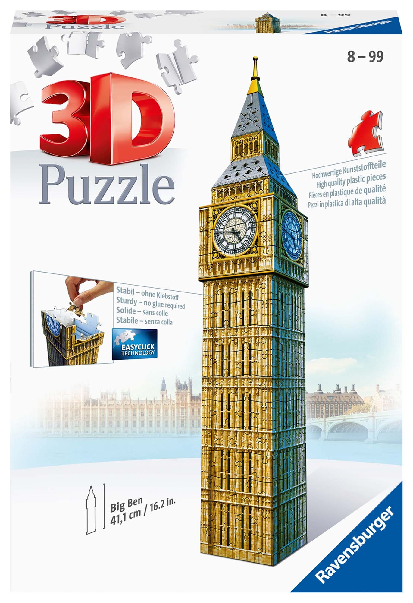 Ravensburger 3D Puslespil, Big Ben London 216 brikker