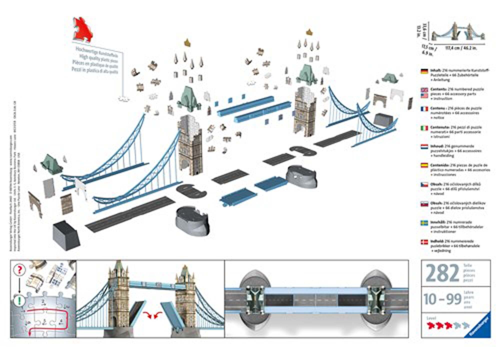 Ravensburger 3D Puslespil, Tower Bridge 216 brikker