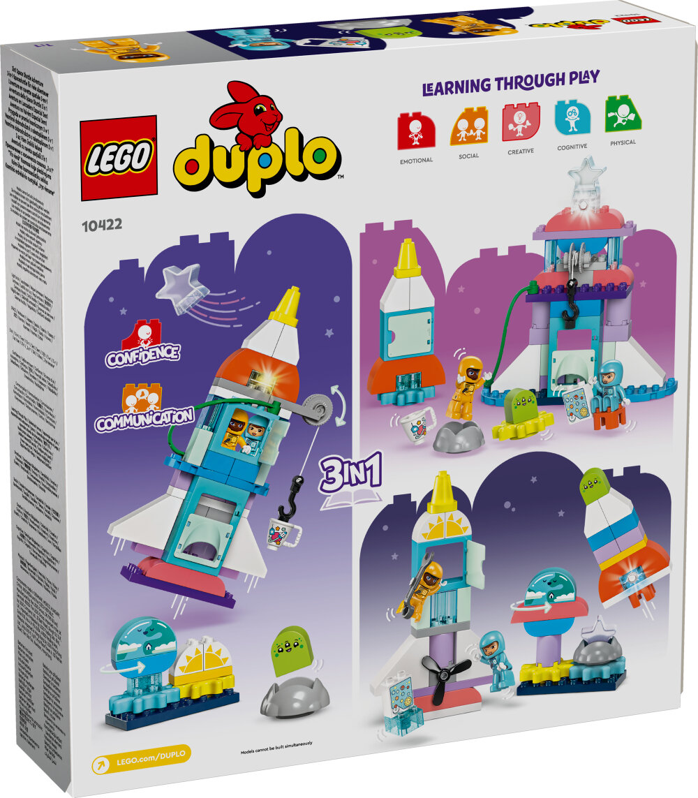 LEGO Duplo - 3-i-1-eventyr med rumfærge 3+