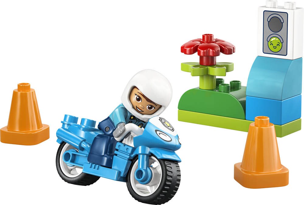 LEGO Duplo - Blå politimotorcykel 2+