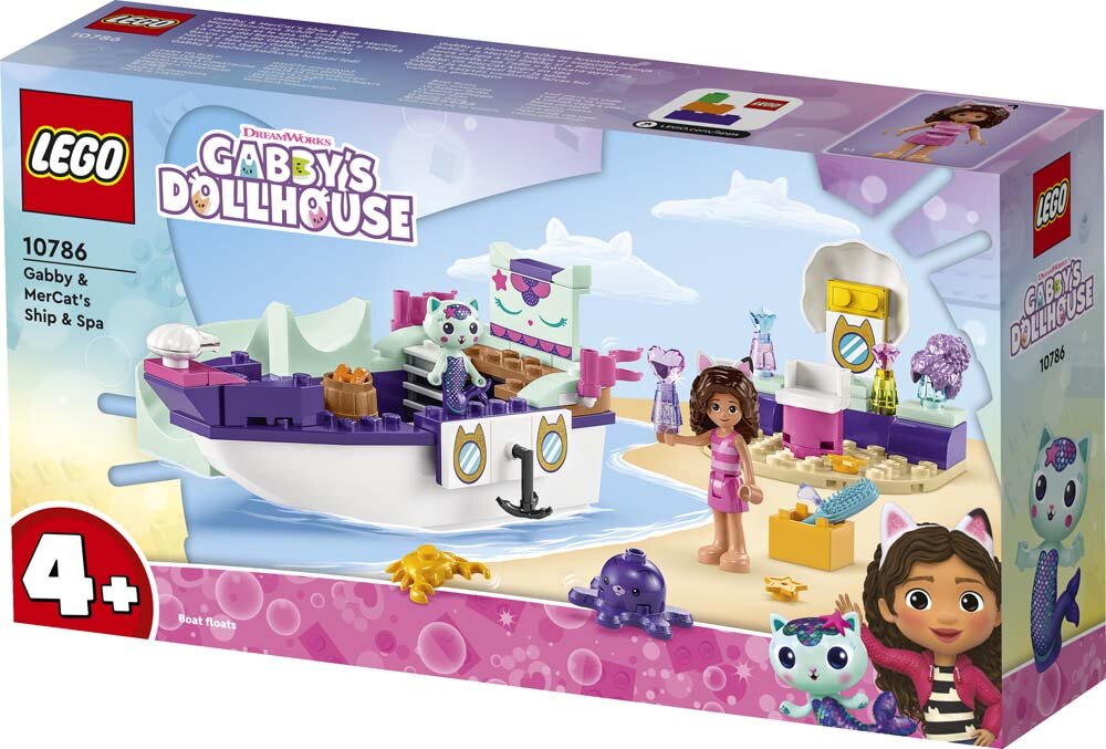 LEGO Gabby's Dollhouse - Gabby og Havkats skib og spa 4+