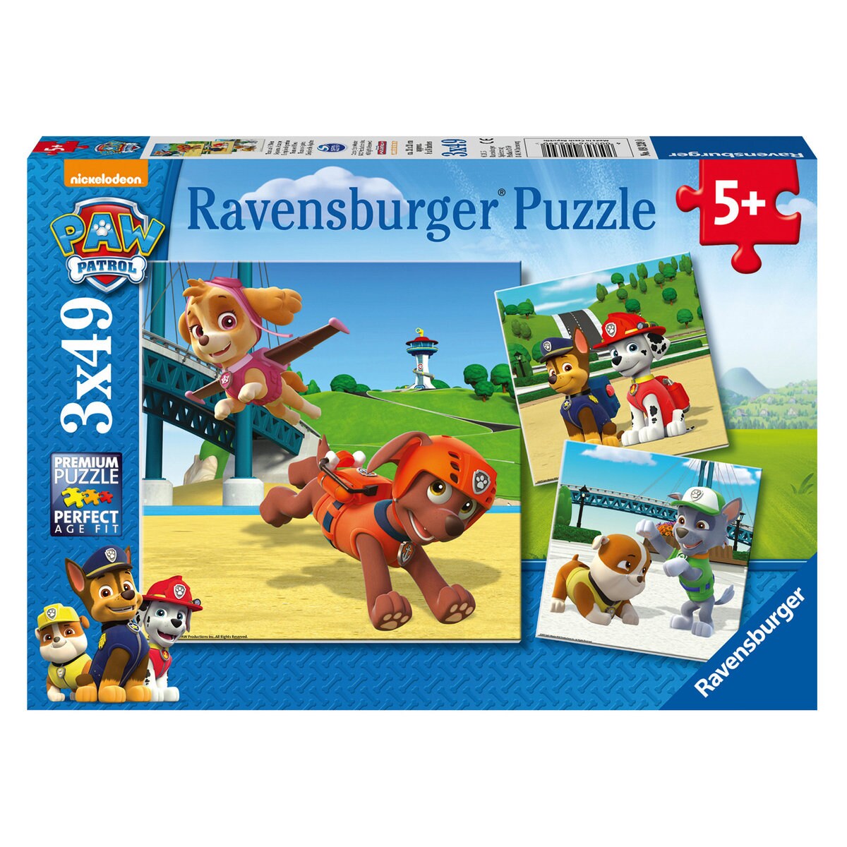 Ravensburger Puslespil, Paw Patrol 3x49 brikker