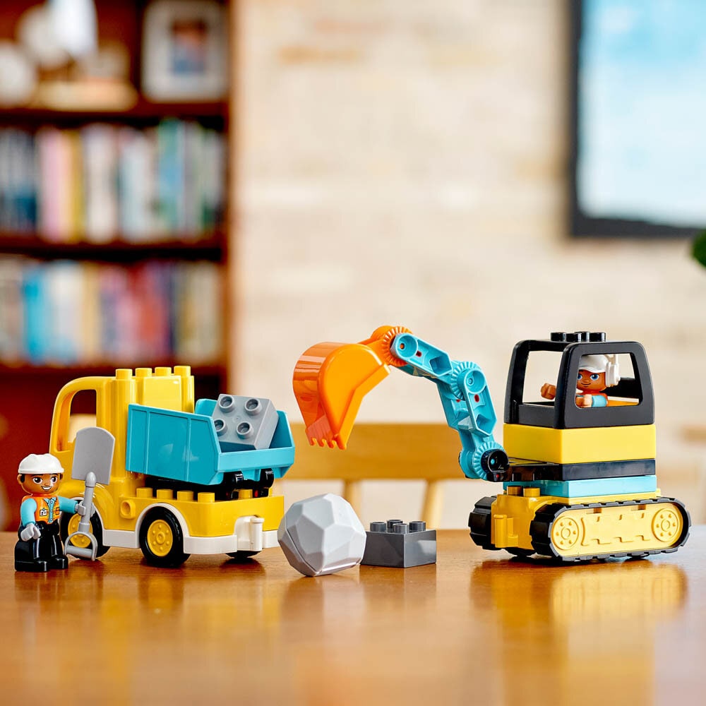 Sekretær Seaside falanks LEGO Duplo, Lastbil og gravemaskine på larvefødder 2+