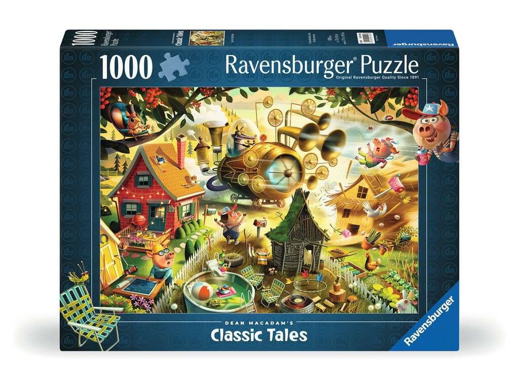 Ravensburger Puslespil - De tre små grise 1000 brikker