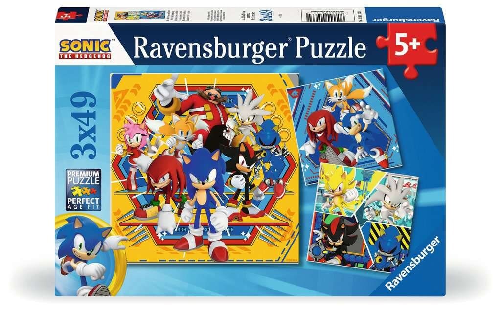 Ravensburger Puzzle - Sonic Core 3x49 brikker