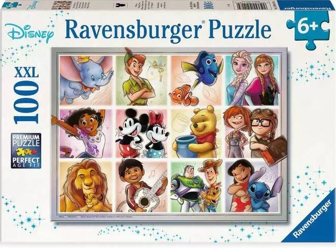 Ravensburger Puslespil - Disney Multicharacter 100 brikker