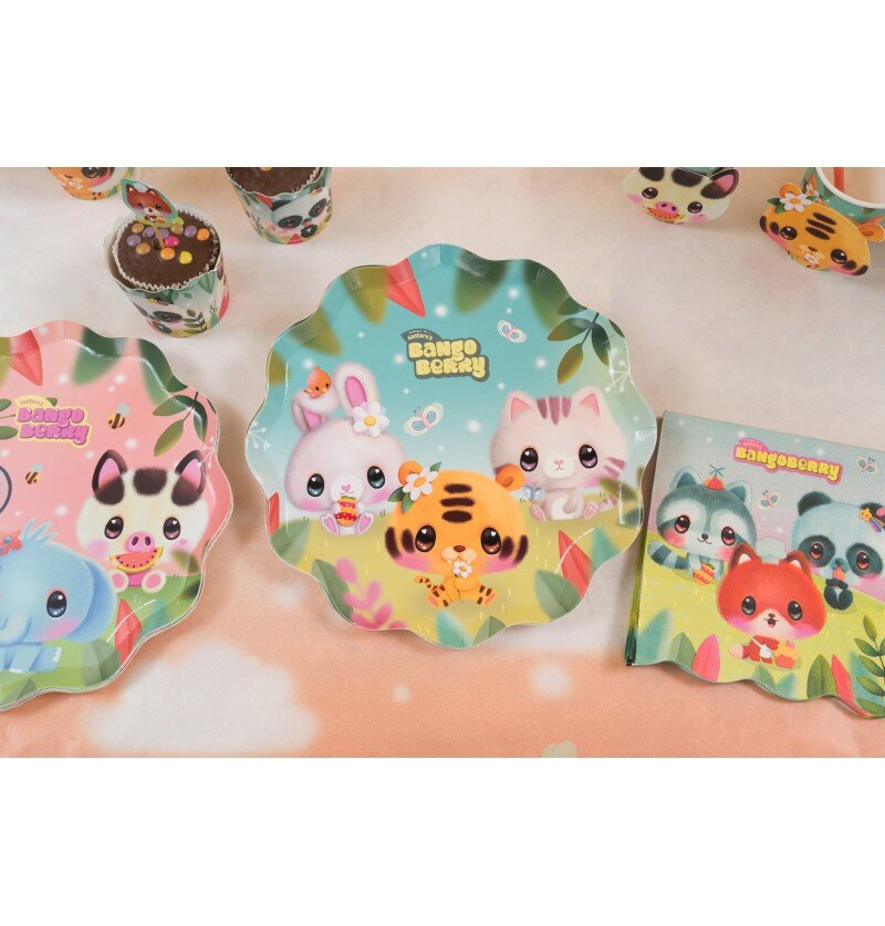 Bangoberry - Paptallerkener 8 stk