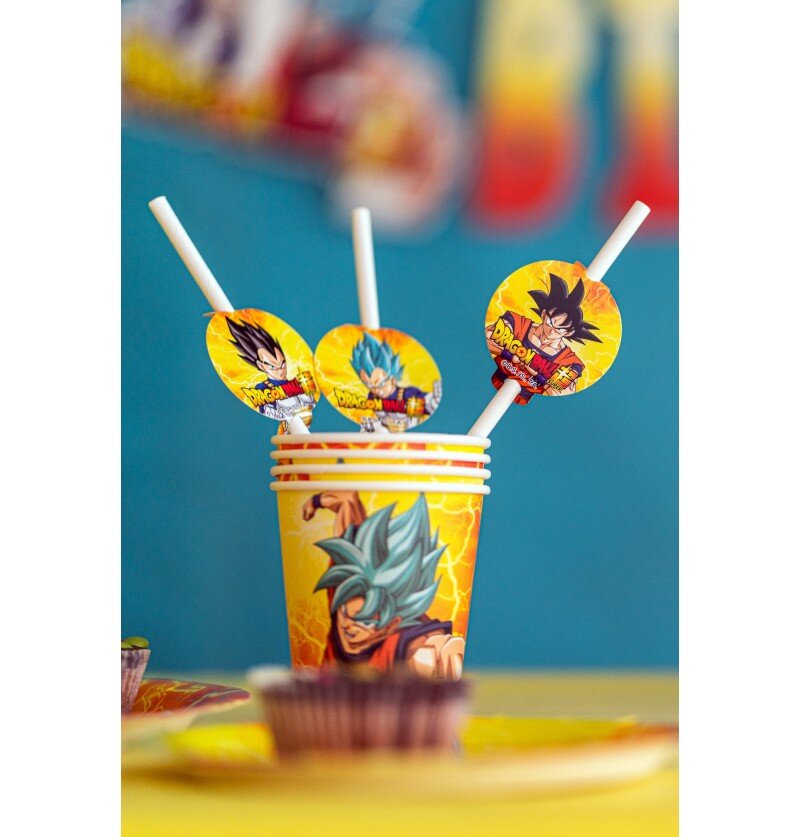 Dragon Ball - Papsugerør 8 stk