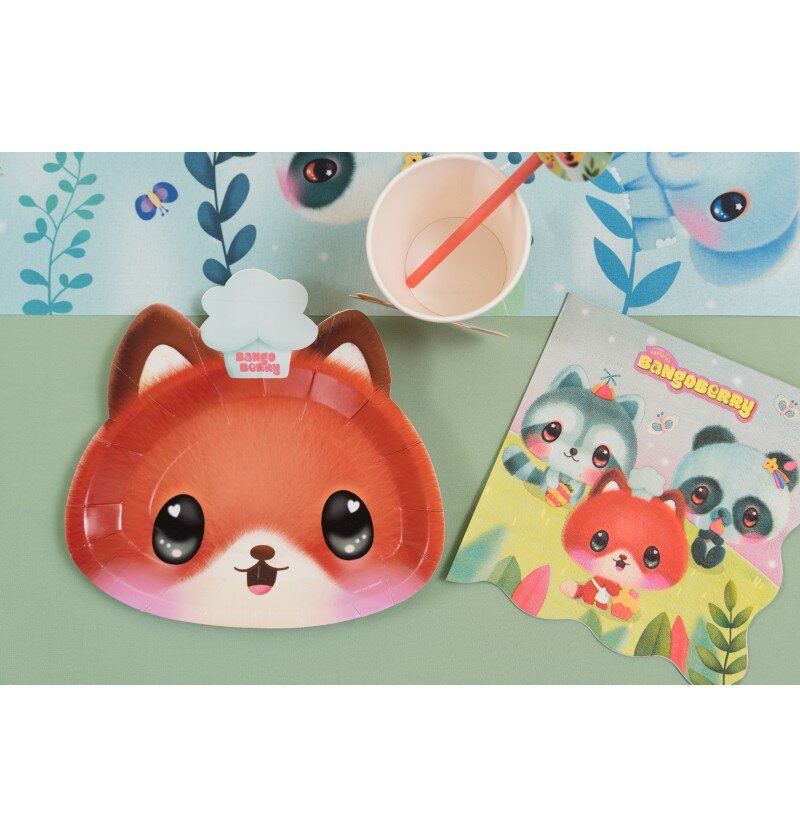 Bangoberry - Fuzzy Fox paptallerkener 8 stk