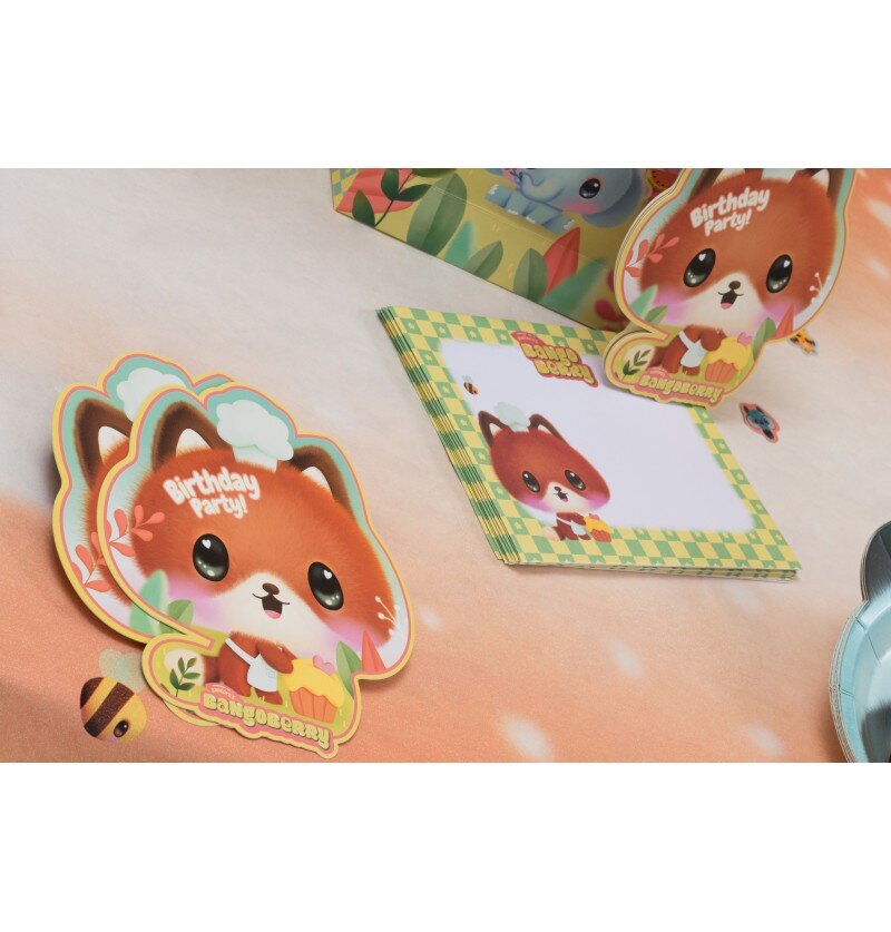 Bangoberry - Invitationskort med kuverter 8 stk