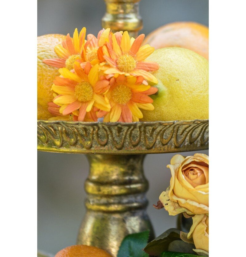 Kunstige margueritter i orange 11 cm