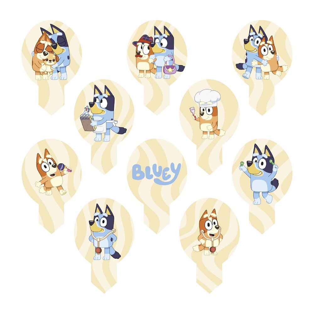Bluey Muffindekorationer Vaffelpapir 20 stk