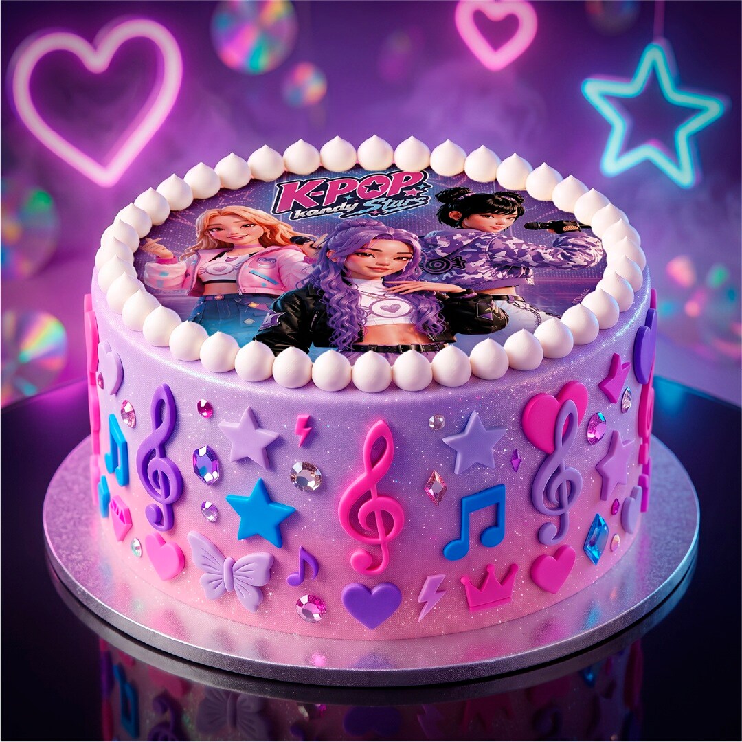 K-Pop Kageprint Vaffelpapir 20 cm