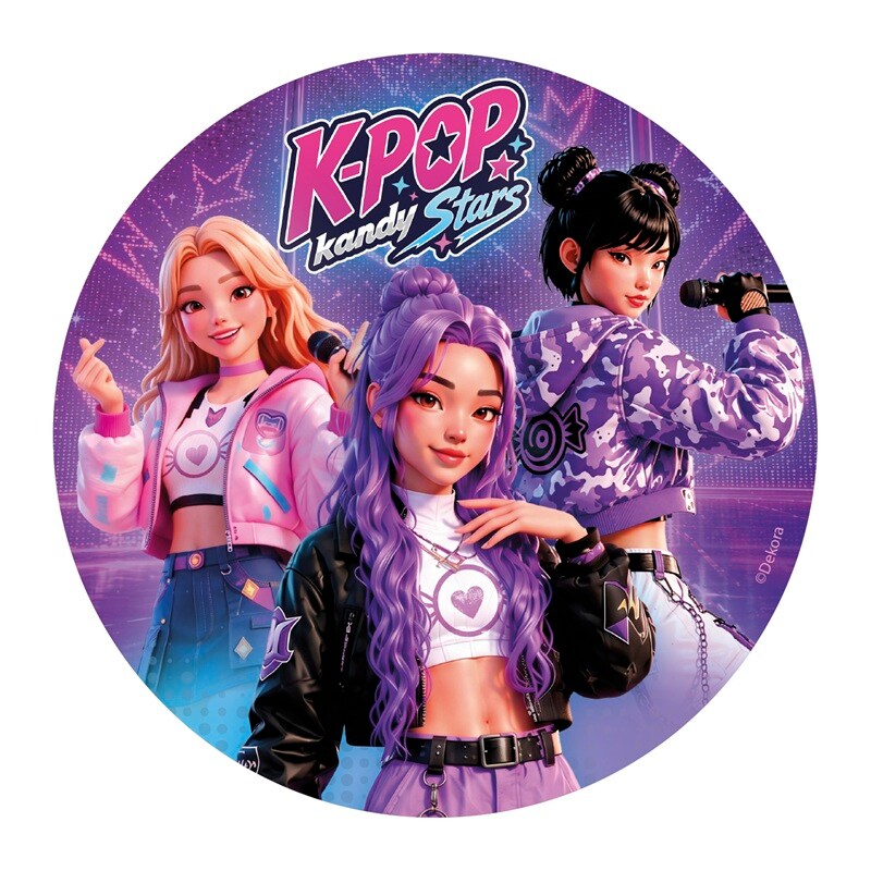 K-Pop Kageprint Vaffelpapir 20 cm