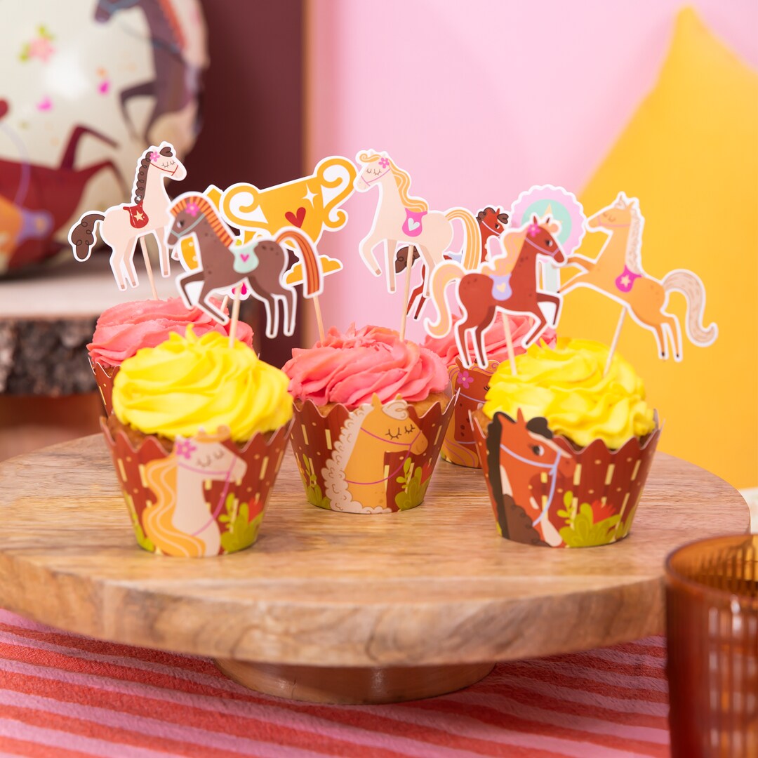 Heste - Muffinsomslag 6 stk