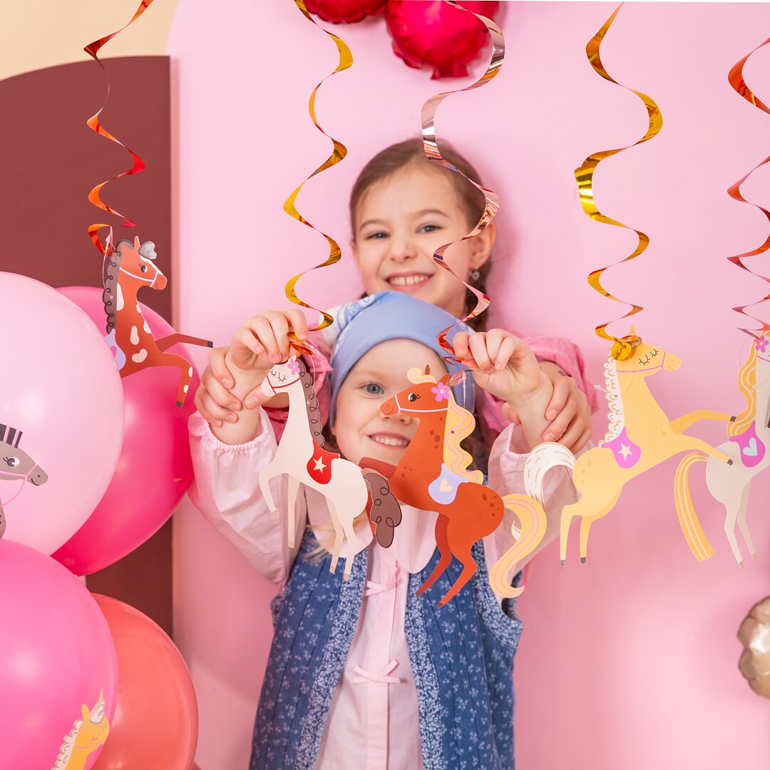 Hængende dekorationer med heste 6 stk