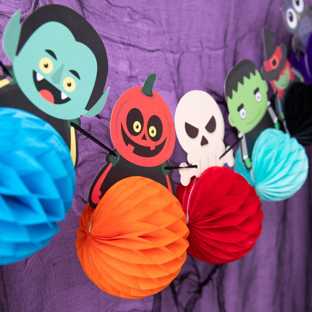 Halloween Monsters Honeycomb-guirlande 3 meter