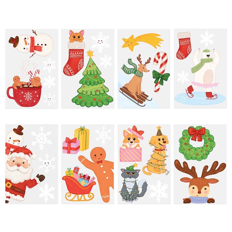 Vinduesklistermærker Julemotiver 30 stk.