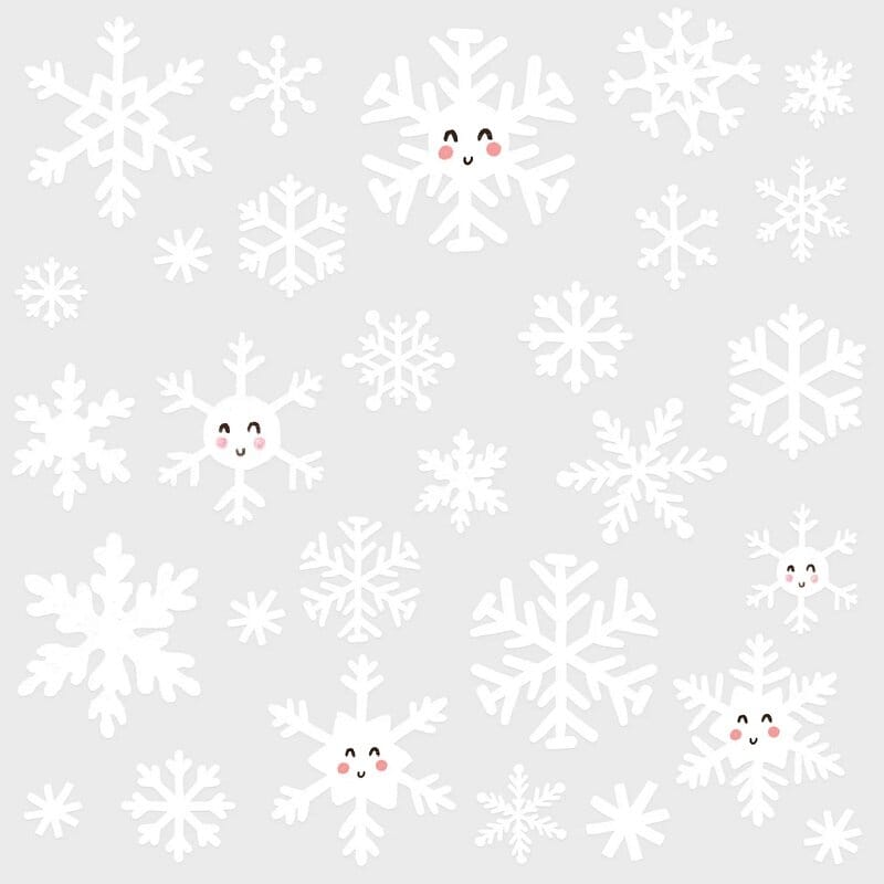 Vinduesklistermærker Snefnug 120 stk.