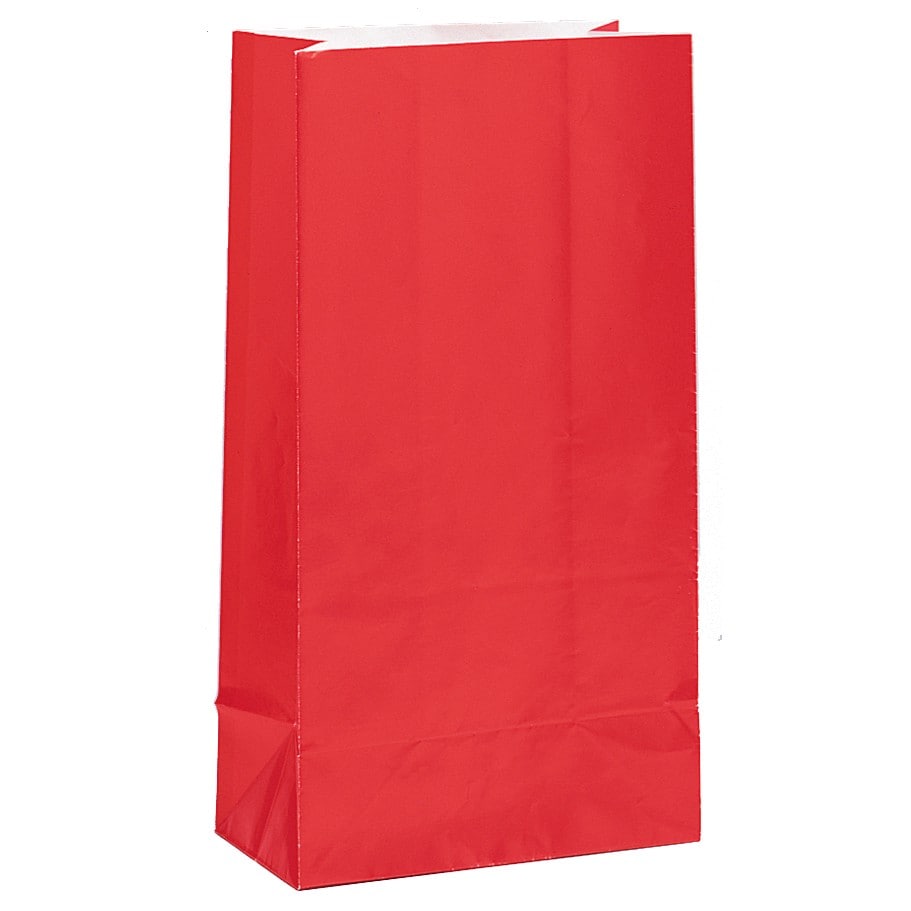 Slikposer i papir - Rød 12 stk