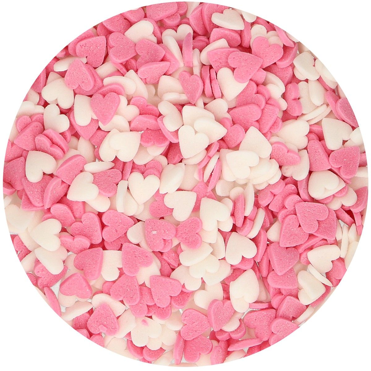 FunCakes - Krymmel Rosa og hvide hjerter 60 gram