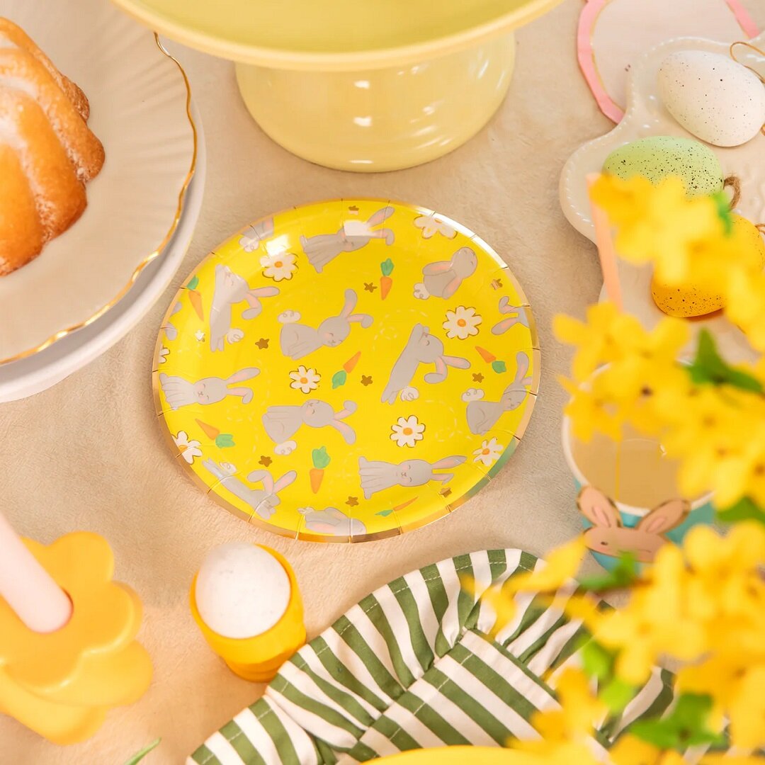 Påskeharetallerkener 18 cm, 6 stk