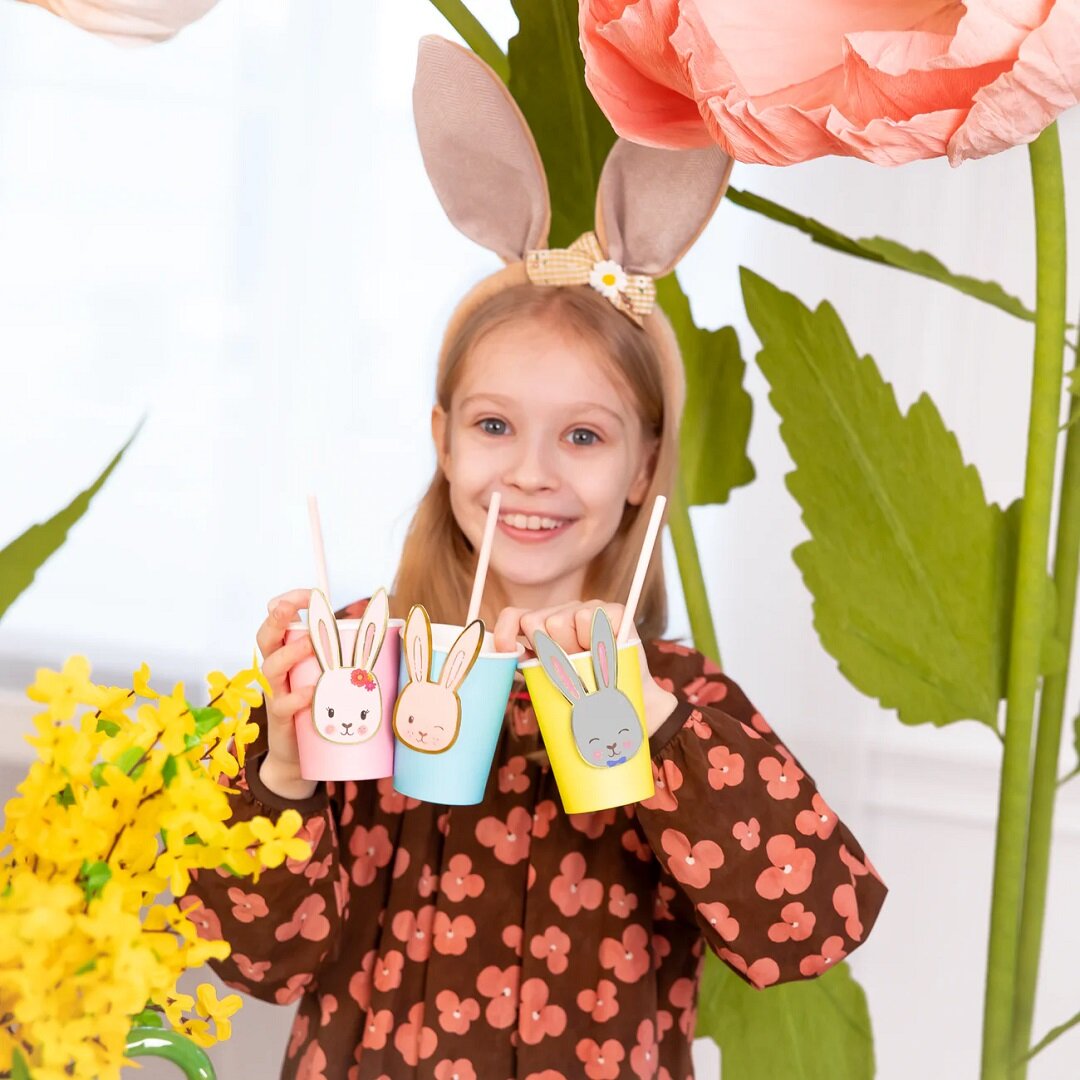 Papkrus Påskeharer 220 ml, 6 stk