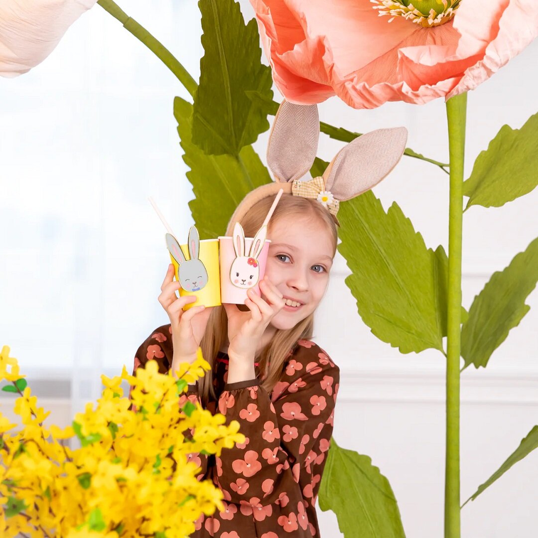 Papkrus Påskeharer 220 ml, 6 stk