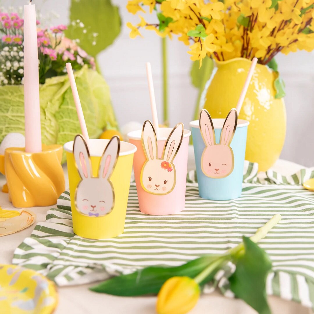 Papkrus Påskeharer 220 ml, 6 stk