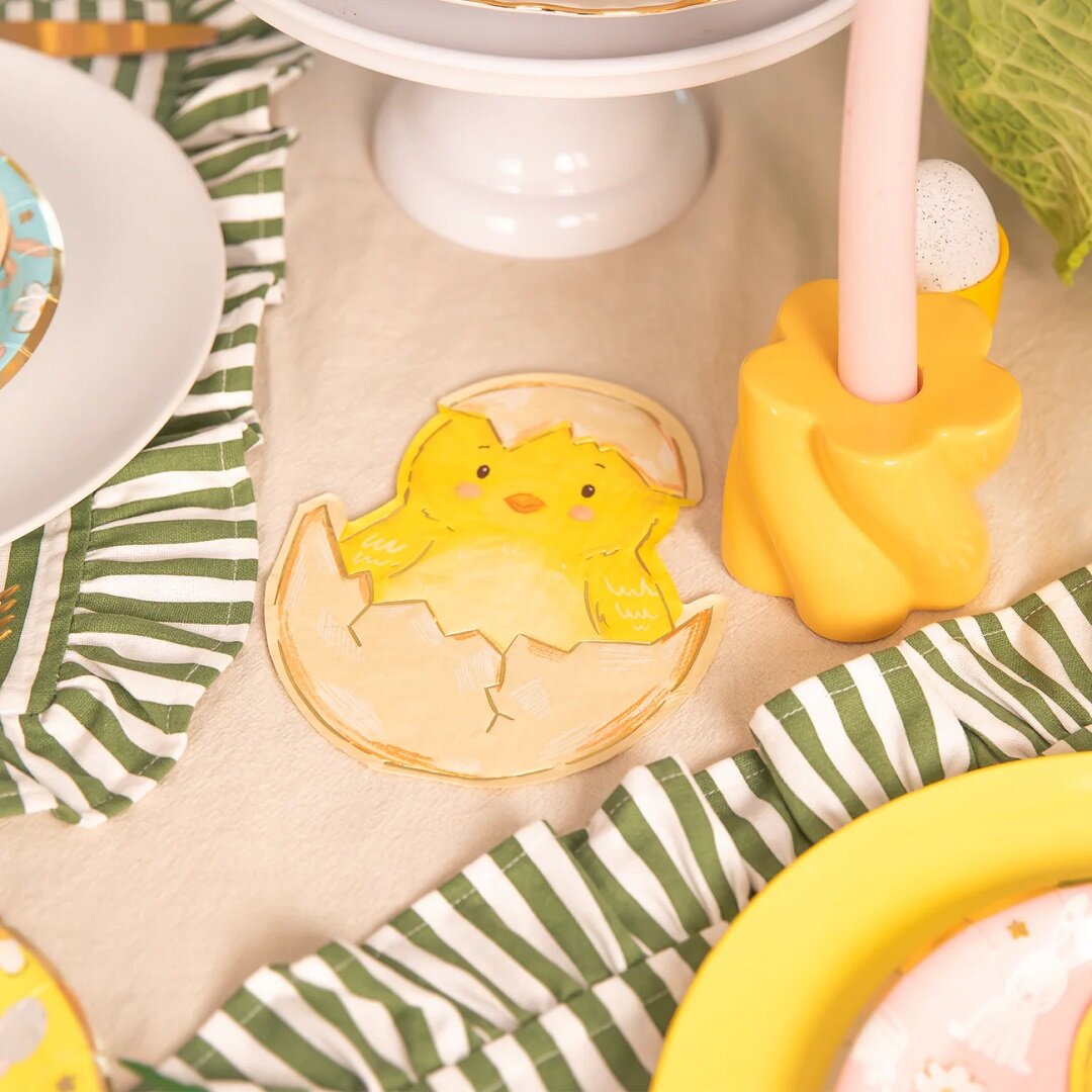 Påskeservietter kyllinger 10 stk