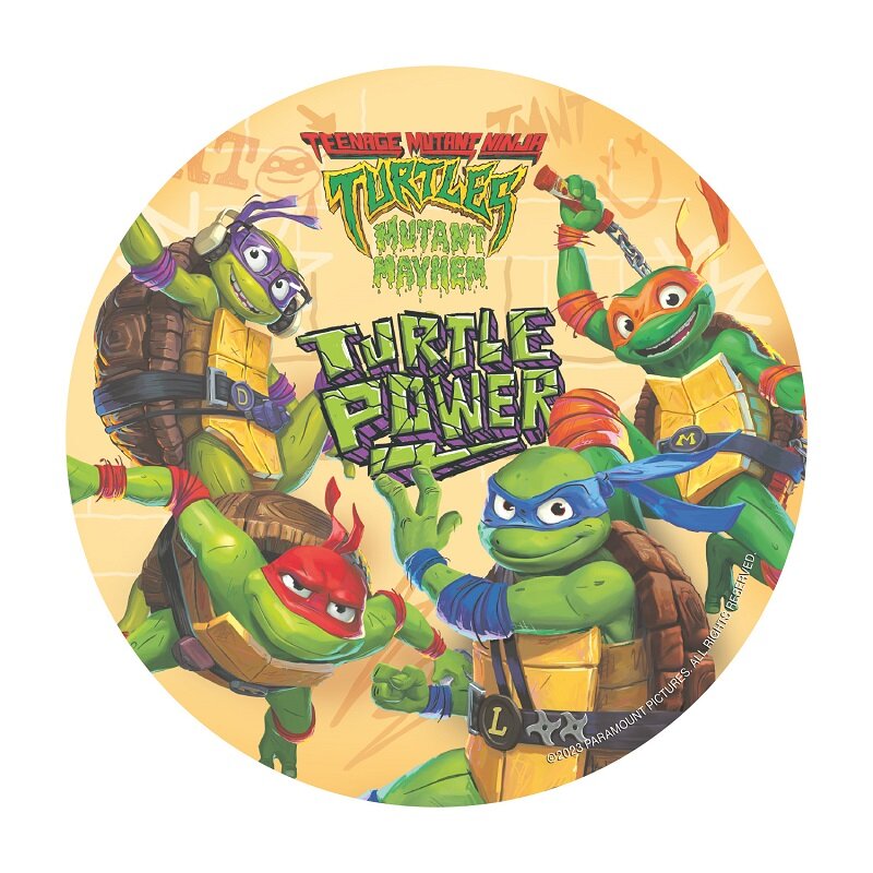 Kageprint Ninja Turtles - Vaffelpapir 20 cm