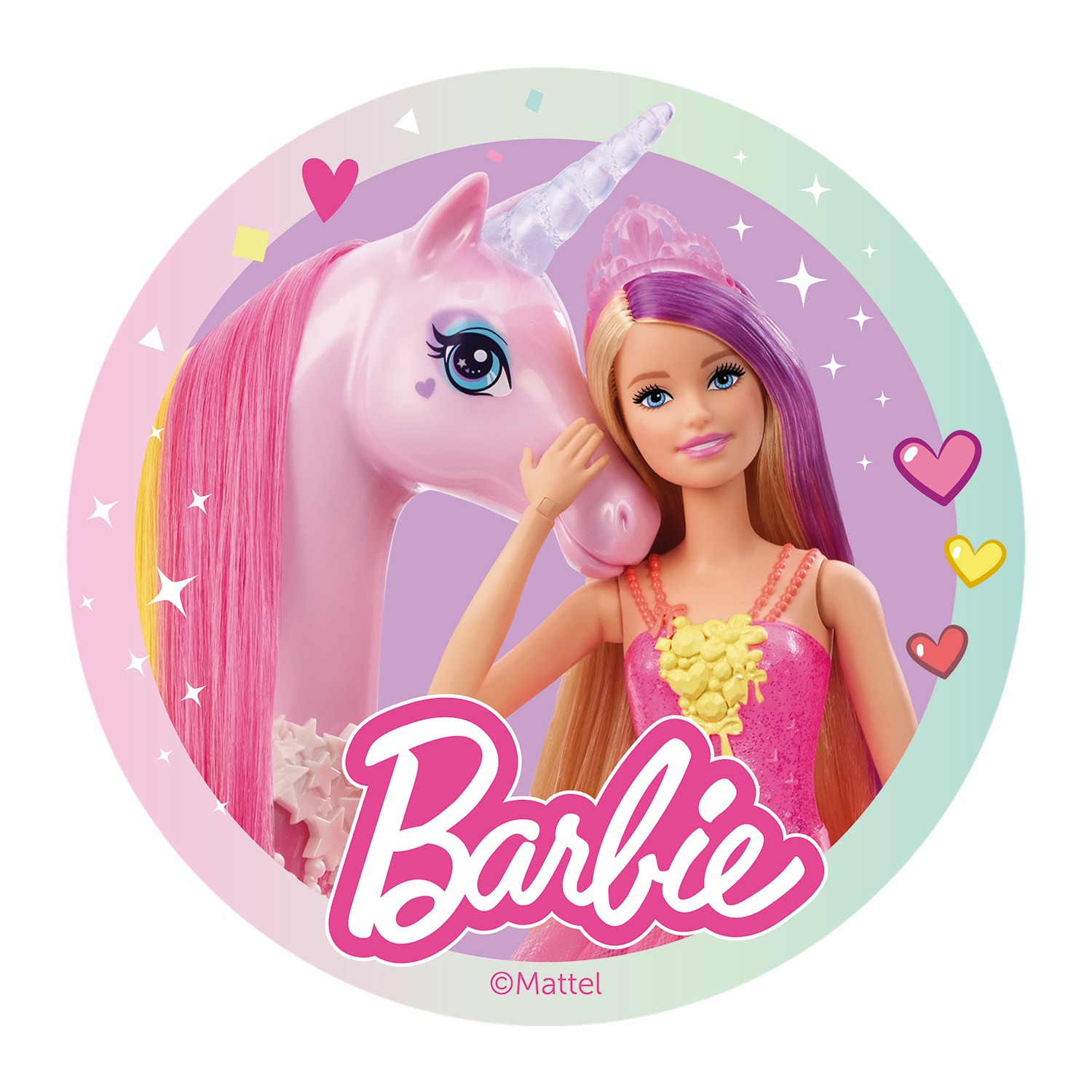 Kageprint Barbie - Vaffelpapir 20 cm