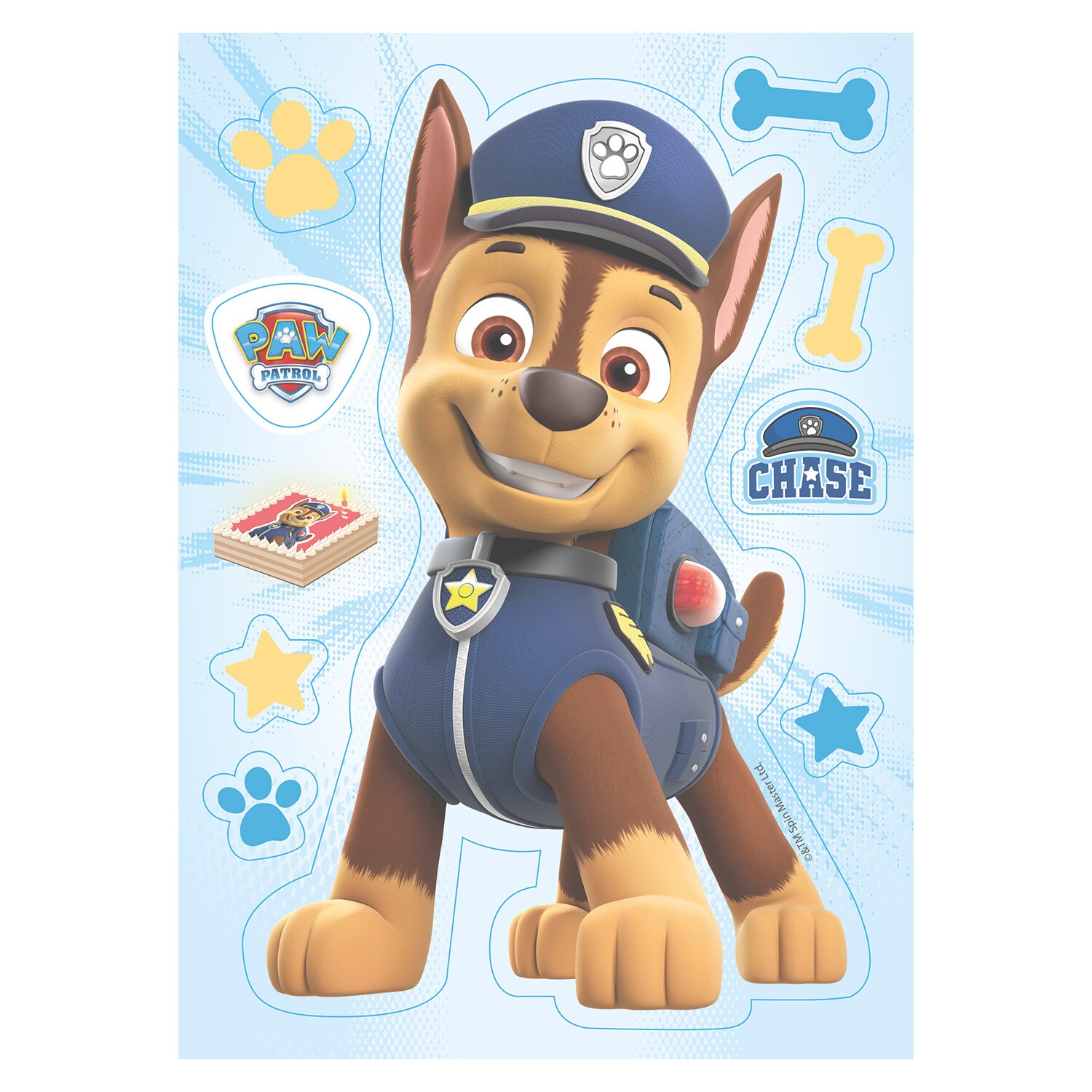 Paw Patrol - Kagedekorationer Vaffelpapir 8 stk