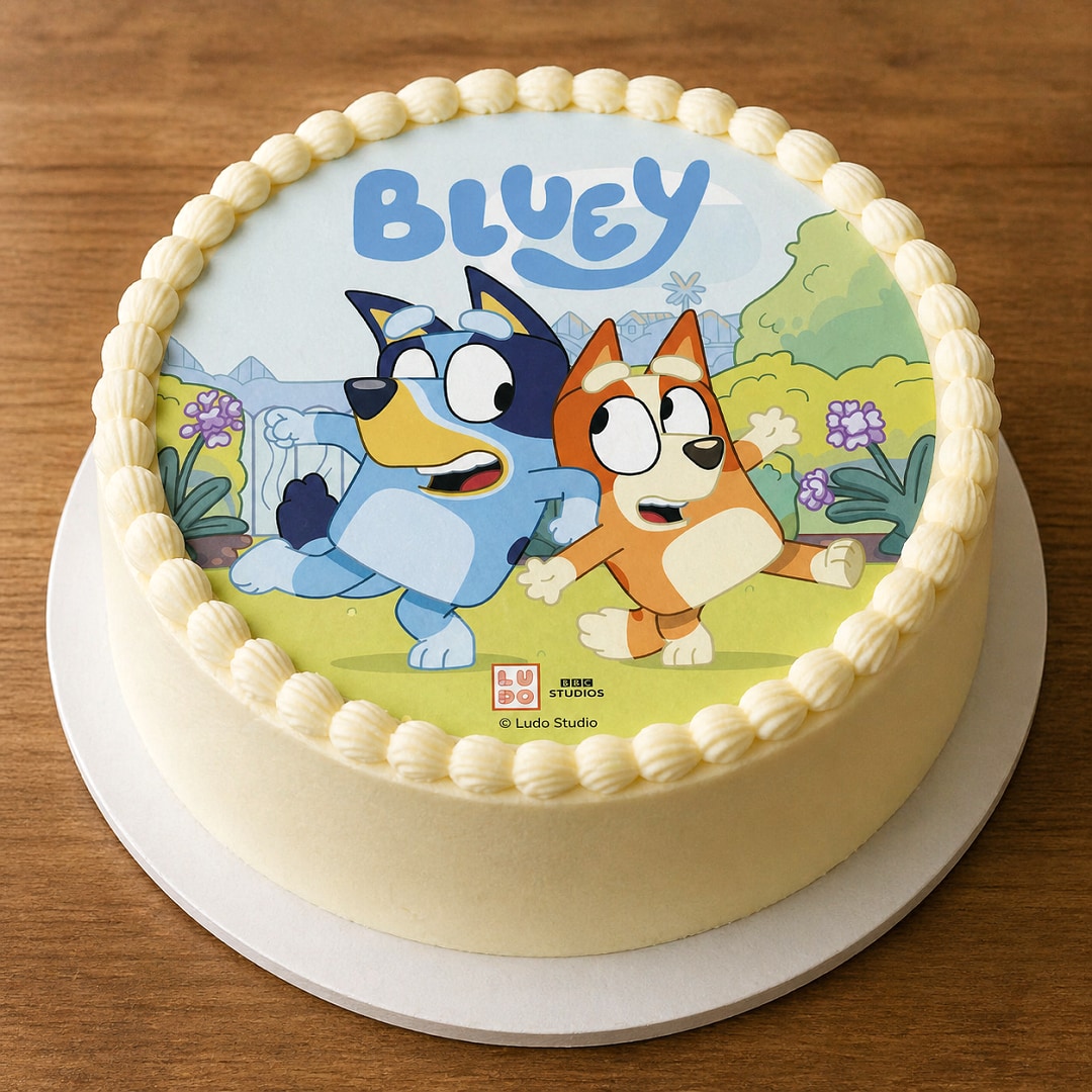 Kageprint Bluey - Vaffelpapir 20 cm