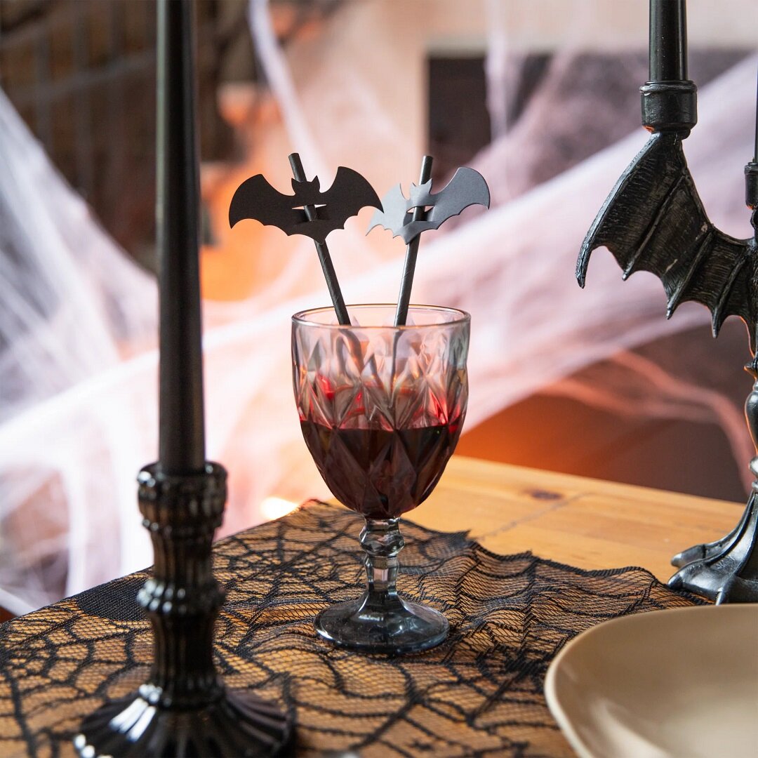 Papsugerør Sorte Flagermus 12 stk